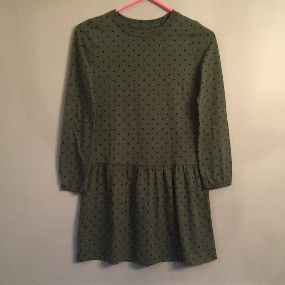 #15 JCpenny brand 10-12 green polkadot dress
